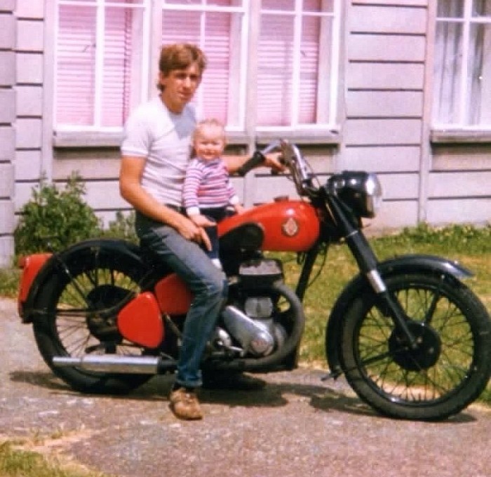 1985 Age 22 with a BSA M21 