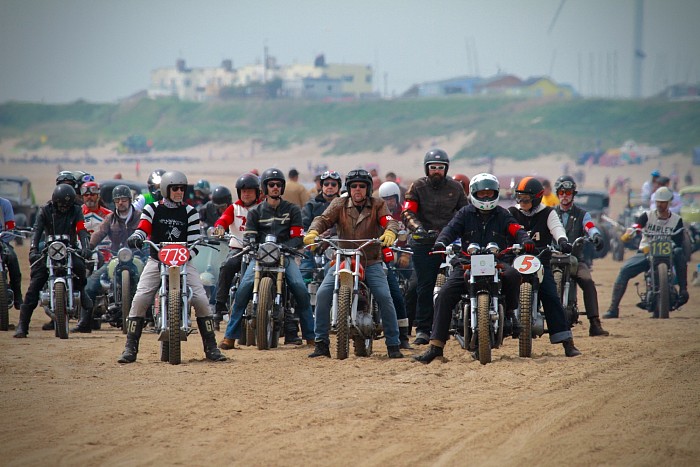 Chris heading race the waves at Bridlington