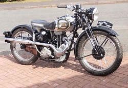 stainless wheel rebuilds on this beautiful AJS