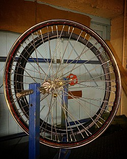 Triumph model H rear wheel