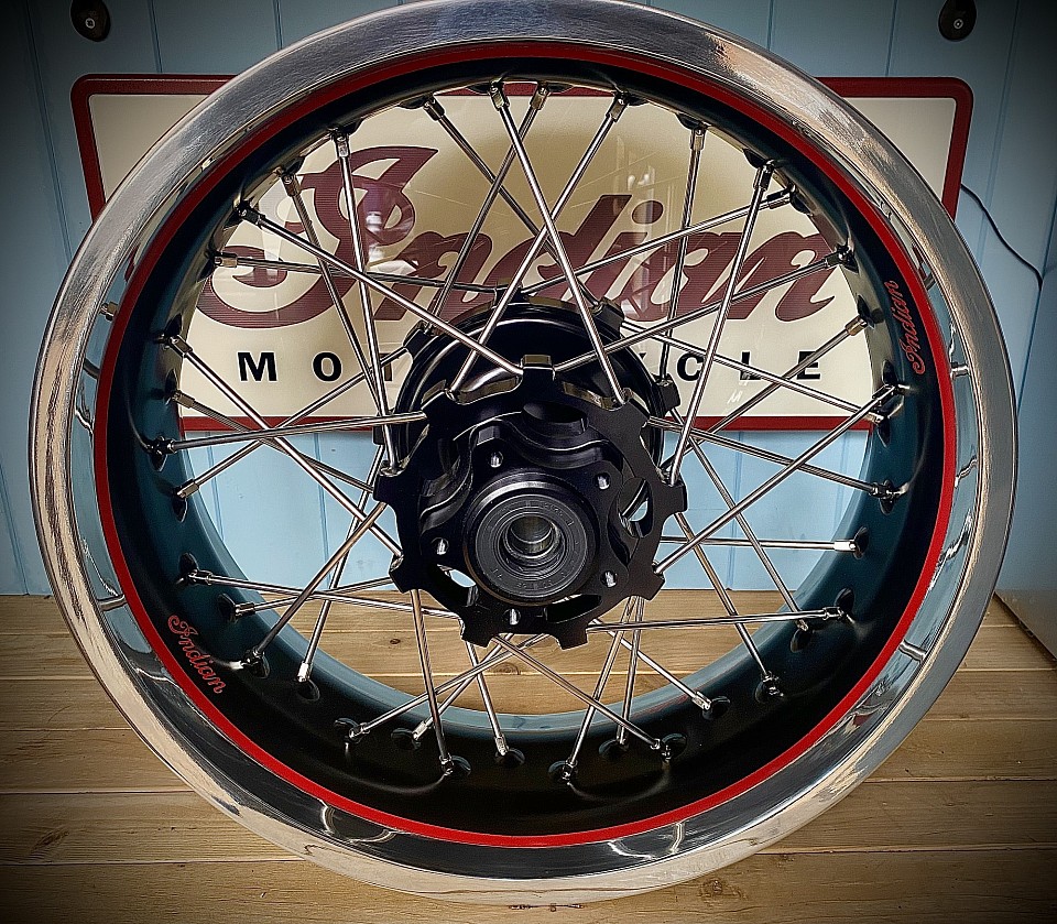 Indian scout bobber with centre painting and logo