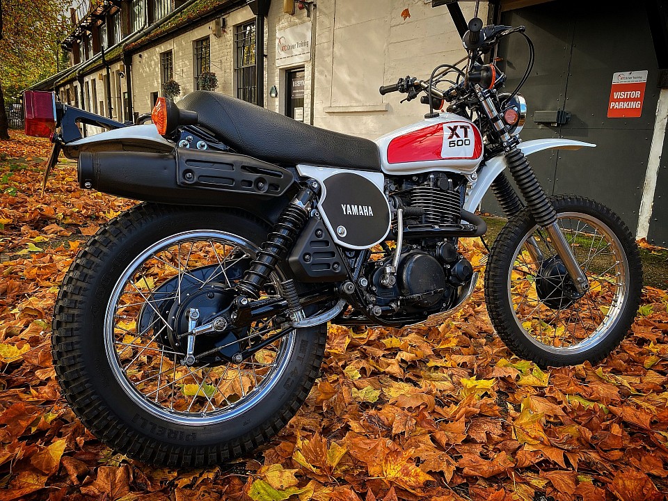 Wheels built by us on this Yamaha XT500
