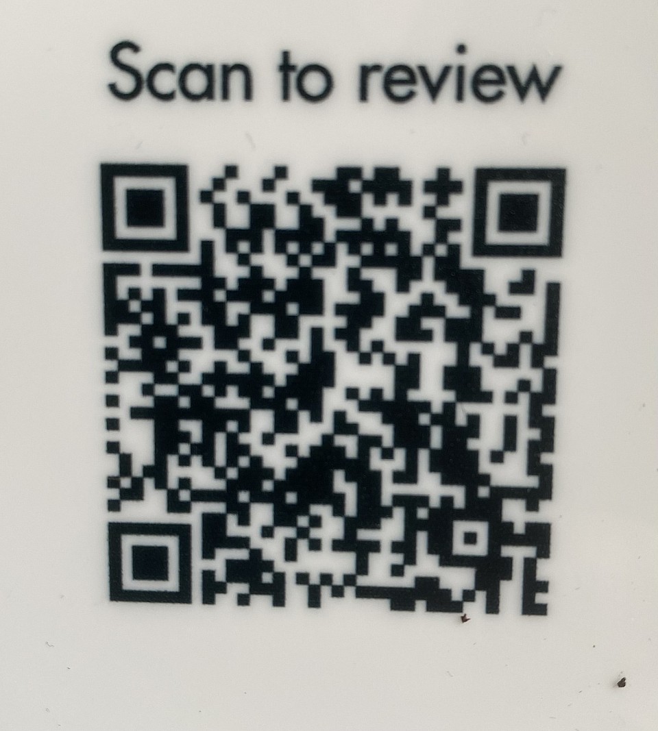 Please scan to give us a google review