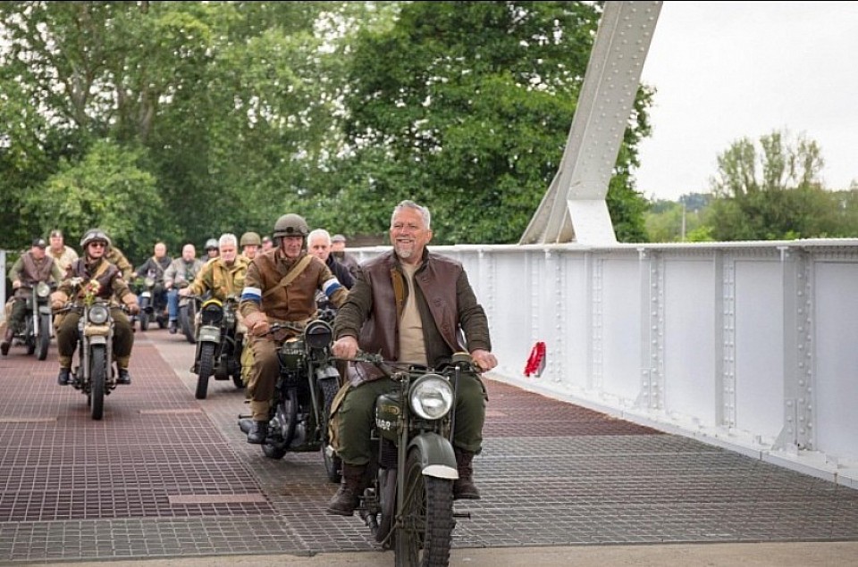Chris In Normandy, It was a honour to be able to ride across the actual famous Pegasus Bridge